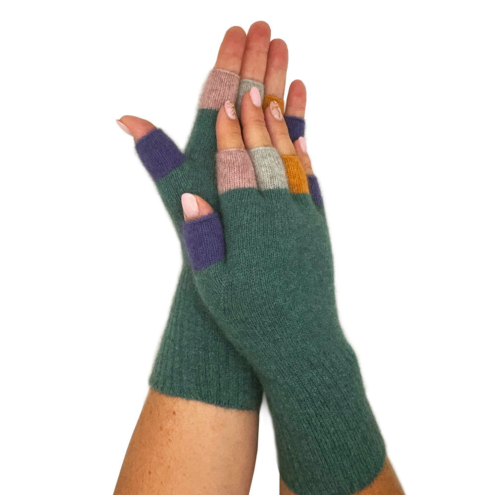 Multicoloured Fingerless Gloves