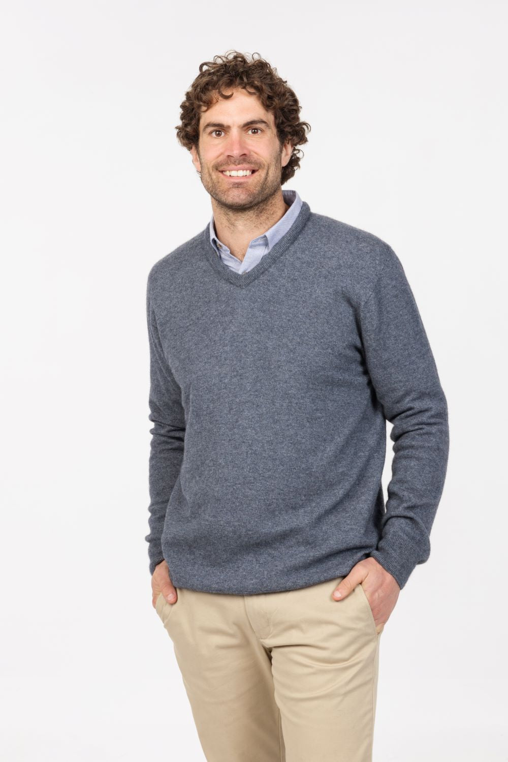 Men's Vee Neck Jumper