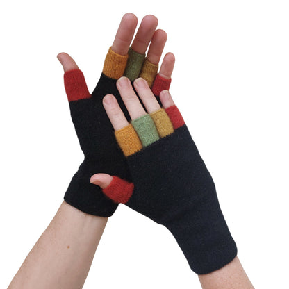 Multicoloured Fingerless Gloves