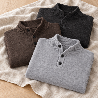 AI-generated lifestyle flatlay of NB437 in Charcoal, Cocoa, Dove, folded on linen